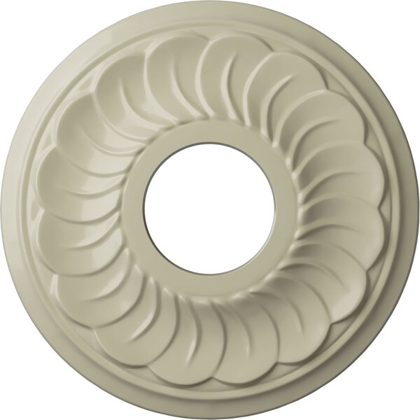 Ekena Millwork Blackthorn Ceiling Medallion (Fits Canopies up to 4 7/8"), 11 3/4"OD x 3 5/8"ID x 1"P, Clear Yellow CM11BLCYF - main